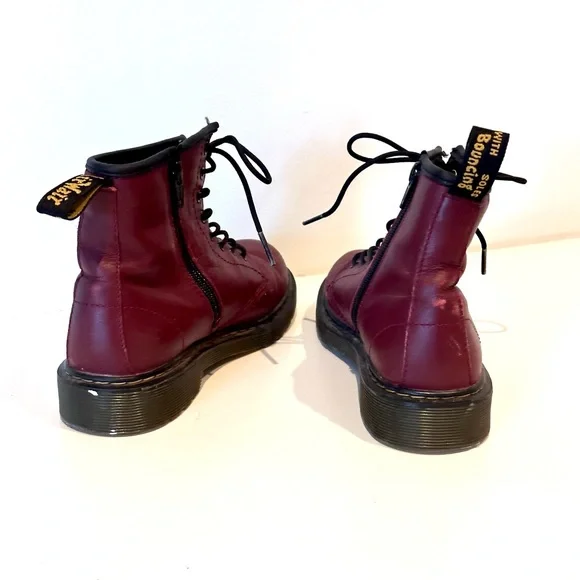 Dr. Martens 1460 Youth Delaney Zip Boot Cherry Sz 4 (women 5) - Picture 4 of 8